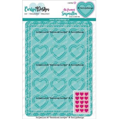 CarlijnDesign Stanzschablonen - Rectangles Hearts